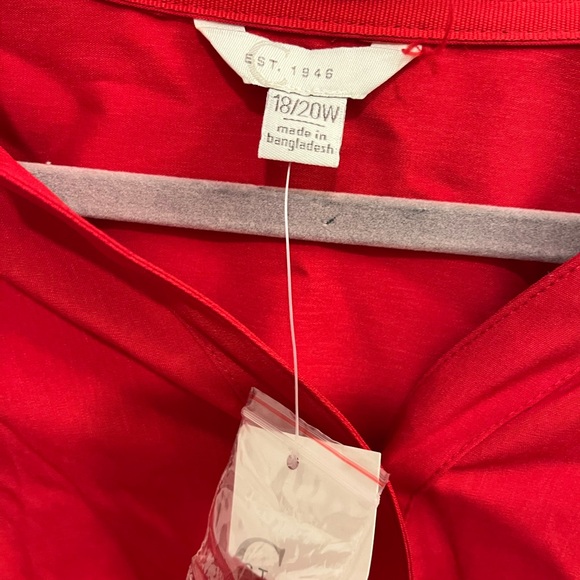 Cato Scarlet Button-Down Blouse - Picture 3 of 4